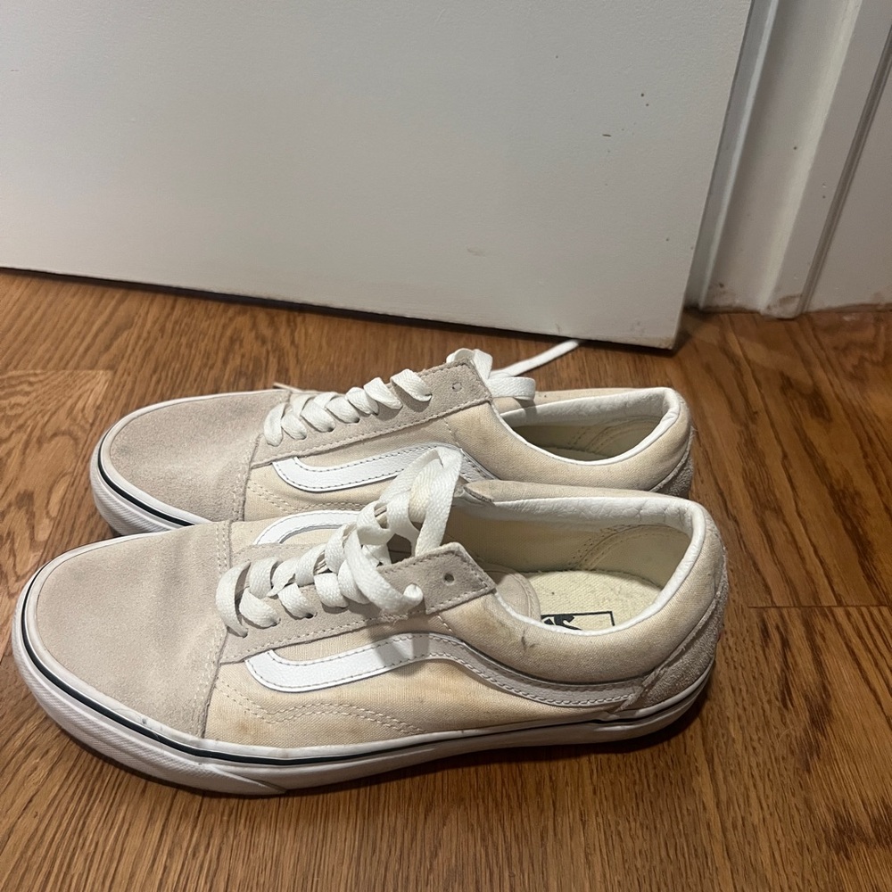White and tan vans